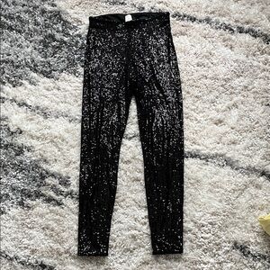 H&M Black Sequin Pants